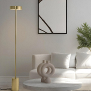 Nova Luce Thea - lampadaire - Ø 20 x 135 cm - 17W  LED inclus - laiton doré