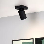 Lucide Nigel - spot en saillie - 10 x 10 x 11,3 cm - 5W dimmable inclus - dim to warm - noir