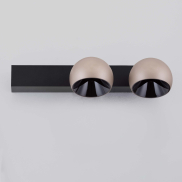 Nova Luce Lusa - plafonnier - 36 x 14 x 10 cm - 21W dimmable LED inclus - café moka et noir