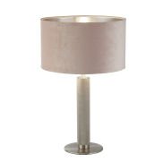 Searchlight London - lampe à poser - Ø 38 x 63 cm - argent et rose