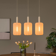 Lucide Corina - lampe suspendue 3L - 90 x 22 x 185 cm - beige