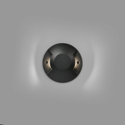 Faro Loth - applique murale - Ø 20 x 4,2 cm - 12W LED inclus - IP67 - noir mat