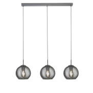 Searchlight Balls - lampe suspendue - 81 x 15 x 147 cm - chrome et verre fumé