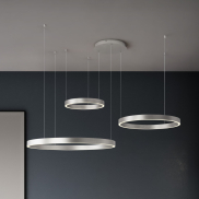 Nova Luce Elowen - lampe suspendue - 148 x 250 x 106 cm - 181W dimmable LED inclus - argent champagne brossé