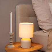 Lucide Woolly - lampe à poser - Ø 16 x 28 cm - beige