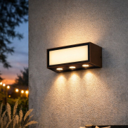 Nova Luce Inga - applique murale extérieure - 15,3 x 6,5 x 7,3 cm - 11W LED inclus - IP65 - corten