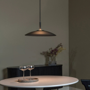 Lucide Menga - lampe suspendue - Ø 40 x 150 cm - 12W LED dimmable inclus - fumé