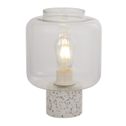 Searchlight Vessel - lampe à poser - Ø 20 x 28 cm - transparent et blanc