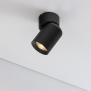 Nova Luce Amecy - spot en saillie 1L - Ø 6 x 11 cm - noir sablé