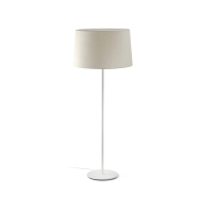 Faro Windsor - lampadaire - Ø 64 x 160 x 37,5 cm - blanc mat et lino