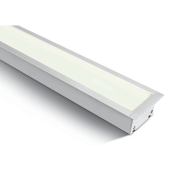 ONE Light Profils linéaires LED encastrés - plafonniers encastrés - 121 x 8 x 5,5 cm - 40W LED inclus - blanc - couleur de lumière blanche