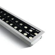ONE Light Profils linéaires LED encastrés - plafonnier encastré - 130 x 8 x 5,5 cm - 40W LED inclus - blanc - couleur de lumière blanche