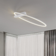 Nova Luce Kiklos - plafonnier - Ø 64 x 30 cm - 30W dimmable LED inclus - blanc sablé