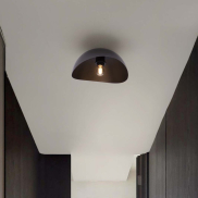 Nova Luce Opsi - plafonnier - Ø 30 x 15 cm - noir sablé