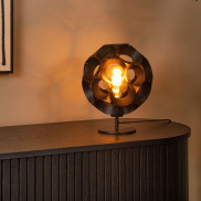 Lucide Hannelore - lampe à poser - Ø 25 x 29,2 cm - noir
