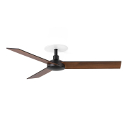 Faro Rudder S - ventilateur de plafond avec rosace encastrée - Ø 106 cm - noir mat et noyer