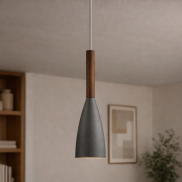 Design for the People Pure 10 - lampe suspendue - Ø 10 x 344 cm - gris et marron