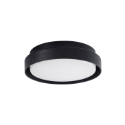 Nova Luce Oliver - plafonnier d'extérieur - Ø 27 x 7 cm - 20W LED inclus - IP65 - noir sable