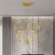Nova Luce Stellar - lampe suspendue - Ø 80 x 200 cm - 72W dimmable LED inclus - doré