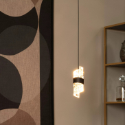Lucide Kligande - lampe suspendue - Ø 13 x 150 cm - 9W LED inclus - noir
