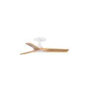 Faro Heywood S - ventilateur de plafond avec rosace encastrée - Ø 90 cm - blanc mat et pin