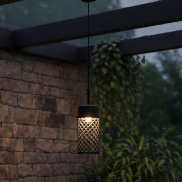 Nova Luce Motley - suspension extérieure - Ø 10 x 175 cm - 9W LED inclus - IP65 - noir sablé