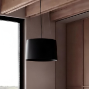Nova Luce Atil - lampe suspendue - Ø 35 x 210 cm - 24W LED inclus - noir sablé