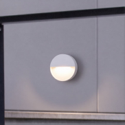 Nova Luce Rodix - applique murale extérieure - Ø 16 x 3,1 cm - 5W LED inclus - IP54 - blanc sablé