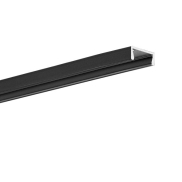 Klus MICRO-PLUS - Profilé LED - 1,6 x 0,6 cm - noir