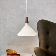 Design for the People Nori 27 - lampe suspendue - Ø 27 x 33,5 cm - verre blanc