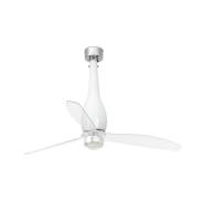 Faro Eterfan - ventilateur de plafond avec lumière et télécommande - Ø 128 cm - 17W LED inclus - blanc et transparent