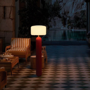 New Garden Phoebe 145 - lampadaire rechargeable à énergie solaire et à batterie avec télécommande - Ø 45 x 143 cm - RGB + blanc 5W LED inclus - IP65 - bordeaux - 3000K