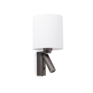 Faro Rob - applique murale avec interrupteur - 15 x 15,5 x 29,5 cm - 3W LED inclus - bronze