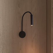 Nova Luce Sonica - applique murale - Ø 8,5 x 56 cm - 6W LED inclus - IP44 - noir sablé
