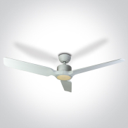 ONE Light White Body - ventilateur de plafond avec lumière et télécommande - Ø 132 x 35 cm - blanc
