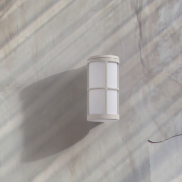 Nova Luce Stone - applique murale extérieure - Ø 12 x 23 x 15 cm - IP54 - blanc sablé