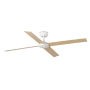 Faro Rudder L 4 - ventilateur de plafond - Ø 132 cm - blanc mat et frêne