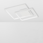 Nova Luce Porto - plafonnier - 42,5 x 42,5 x 6 cm - 30W LED dimmable inclus - blanc sable