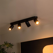 Lucide Punch - spot en saillie - 63 x 10 x 9,5 cm - noir