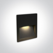 ONE Light Outdoor Dark Light Wall Recessed - applique murale encastrée - 11,5 x 11,5 x 3,5 cm - 4W LED inclus - IP65 - noir