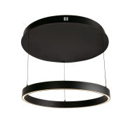 Searchlight Layla - lampe suspendue -Ø 64 x 190 cm - 29W dim-to-warm LED inclus - motion controlled - noir