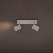 Nova Luce Alma - spot en saillie 2L - 37 x 13 x 12 cm - IP44 - blanc sablé
