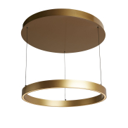 Searchlight Layla - lampe suspendue -Ø 64 x 190 cm - 29W dim-to-warm LED inclus - motion-controlled - or satiné