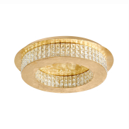 Nova Luce Zeffari - plafonnier - Ø 50 x 10,7 cm - 40W LED inclus - or