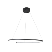 Nova Luce Breda - lampe suspendue - Ø 70 x 200 cm - 30W LED inclus - noir sable