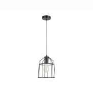 Nova Luce Peppino - lampe suspendue - Ø 19 x 120 cm - noir