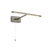 Searchlight LED Picture Lights - applique murale avec interrupteur à tirette - 34 x 5 cm - 8W LED inclus - laiton antique