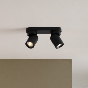 Nova Luce Amecy - spot en saillie 2L - 22 x 12,5 x 6,5 cm - noir sablé