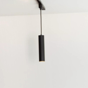 Lucide Track Floris Lampe suspendue - Système de rail monophasé - Ø 5,6 x 155 cm - Noir