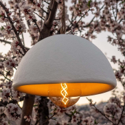 New Garden Luna 40 - lampe suspendue à batterie rechargeable avec télécommande - Ø 38,6 x 22 cm - IP54 - blanc
